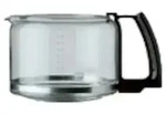 Krups 1 x Ersatz-Glaskanne zu DUOTHEK PLUS und PRO AROMA mit Deckel, Farbe schwarz