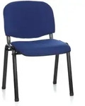 Konferenzstuhl / Besucherstuhl / Stuhl XT 600 schwarz/blau hjh OFFICE