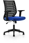 ROCADA 907-3 B&uuml;rodrehstuhl, schwarze Netzr&uuml;ckenlehne, Sitzpolster blau