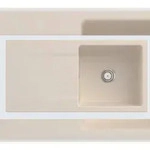 Villeroy & Boch Villeroy&Boch Rechteckiges Sp&uuml;lbecken, K&uuml;chensp&uuml;le Siluet 60 Ivory
