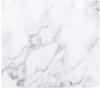 Zeller, Herdblende-/Abdeckplatte "Marmor", Glas, weiß