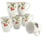 CreaTable Flora Orchard Kaffeebecher 6-tlg Porzellan