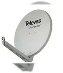 Televes S85QSD-W Satellitenantenne 10,7 - 12,75 GHz Grau, Wei&szlig;