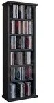 VCM Vetro Regal mit 1 Glast&uuml;r 6 F&auml;cher schwarz.