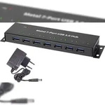 Renkforce RF-3955359 7 Port USB 3.2 Gen 1-Hub (USB 3.0) zur Wandmontage,