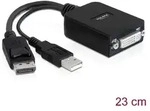 Delock Adapter Displayport 1.1 Stecker > DVI Buchse Aktiv schwarz