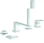 Grohe Einhandmischer Wanne Eurocube 4-Loch-WRM m Ausl u Stabhandbr. chrom
