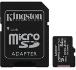 Kingston micSDXC Canvas Select Plus Card + SD Adapter, 64GB