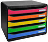 Exacompta 308798D 1x BIG-BOX PLUS QUER MAXI mit 4 Schubladen - Regenbogen