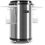 Klarstein Mr. Barbot Bar-K&uuml;hlschrank 50 Liter 0-16 &deg;C Bodenrollen Edelstahl...