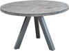 SIT Möbel Esstisch rund | 120 x 120 cm | 50 mm Platte Mango grau | Metallgestell