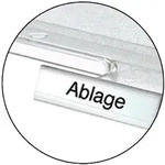 HAN Beschriftungsclip f&uuml;r Briefk&ouml;rbe transparent, mit Beschriftungsbogen