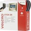 VELCRO® Klettband Selbstklebend Haken & Flausch 20mm x 10m Schwarz