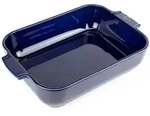 PEUGEOT Keramik Auflaufform APPOLIA 32cm Rechteckig Blau Sp&uuml;lmaschinenfest