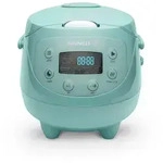 Reishunger Digitaler Mini Reiskocher und Dampfgarer, Mint - Timer - kleiner
