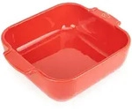 PEUGEOT Keramik Auflaufform APPOLIA 21cm Quadratisch Rot Sp&uuml;lmaschinenfest