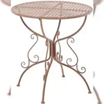 CLP Gartentisch Amanda 70 cm Metall HBT: 74x70x70 cm antik braun