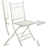 CLP Klappstuhl Asina Metall HBT: 95x40x40 cm antik-creme