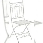 CLP Klappstuhl Asina Metall HBT: 95x40x40 cm antik wei&szlig;