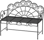 Outsunny - Gartenbank - 107Lx55.5Wx90.5Hcm - Schwarz