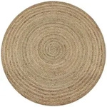 vidaXL Teppich Jute Geflochten 120 cm Rund