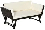 Outsunny - Rattan Sofa - 129L x 63B x 67H cm - braun