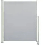 vidaXL Einziehbare seitliche Terrassenmarkise 160 x 300 cm, Grau, Modell Solaris