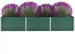 vidaXL Garten-Hochbeet Verzinkter Stahl 240x80x45 cm Gr&uuml;n