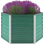 vidaXL Garten-Hochbeet Verzinkter Stahl 129x129x77 cm Gr&uuml;n