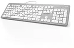Hama KC-700 Tastatur USB QWERTZ Silber Office Slim