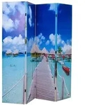 vidaXL Raumteiler klappbar 160 x 170 cm Strand
