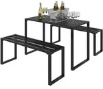 Outsunny - RattanBeistelltisch - 110Lx55Wx70Hcm - Schwarz
