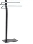 Relaxdays Handtuchst&auml;nder GRAO, HxBxT:85x40x20cm, 2 Arme, verchromte Stangen,