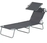 Outsunny - Sonnenliege - 187Lx58Wx36Hcm - Grau