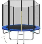 TecTake GmbH tectake Trampolin Garfunky mit Sicherheitsnetz Schwarz/Blau
