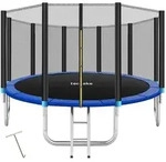 TecTake GmbH tectake Trampolin Garfunky mit Sicherheitsnetz Schwarz/Blau