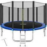 TecTake GmbH tectake Trampolin Garfunky mit Sicherheitsnetz Schwarz/Blau