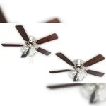 Pepeo Deckenventilator Kisa Deluxe BN Rosenholz / Walnuss mit Licht 105