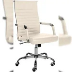 CLP B&uuml;rostuhl Amadora Kunstleder HBT: 98x51x63 cm creme Kunstleder