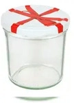 50er Set Sturzglas 350 ml To 82 Schleifendekor Deckel incl. Diamant Gelierzauber