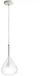 Fabas Luce - Lila LED-Pendelleuchter aus Metall und transparentem Borosilikatglas