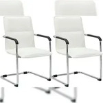 CLP 2er Set Freischwinger Seattle Kunstleder Kunstleder HBT: 92x57x59 cm wei&szlig;
