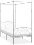 vidaXL Himmelbett-Gestell Wei&szlig; Metall 120 x 200 cm