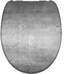 Sch&uuml;tte Duroplast WC Sitz Industrial Grey, Deckel mit Absenkautomatik,Toilettensitz,