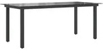 vidaXL Gartentisch Schwarz 190x90x74 cm Aluminium und Glas