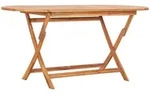 vidaXL Gartentisch Klappbar 160&times;80&times;75 cm Massivholz Teak