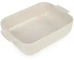 PEUGEOT Keramik Auflaufform APPOLIA 25cm Rechteckig Ecru Sp&uuml;lmaschinenfest