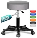 CASARIA&reg; Rollhocker H&ouml;henverstellbar Kunstleder Grau