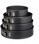 Relaxdays Springform Set, 4-teilig, &Oslash; 18/24/26/28 cm, antihaftbeschichtet, bis 220
