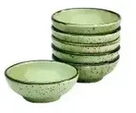 CreaTable Nature Collection Gr&uuml;n Sojaschale 6-tlg Steinzeug